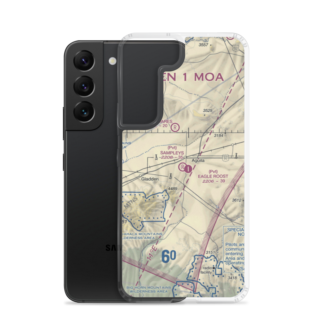 Sampley's Airport (28AZ) VFR Sectional Samsung Case Samsung Galaxy S22 model shown