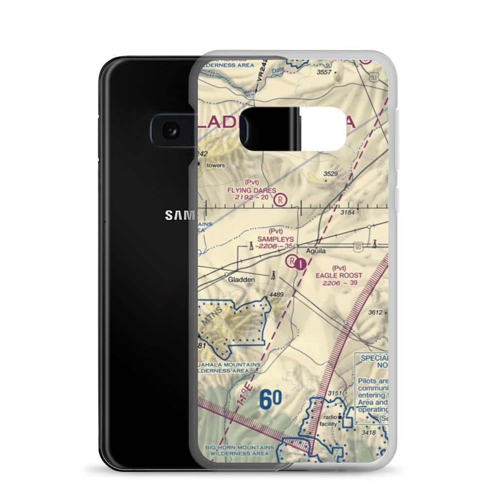 Sampley's Airport (28AZ) VFR Sectional Samsung Case Samsung Galaxy S10e model shown