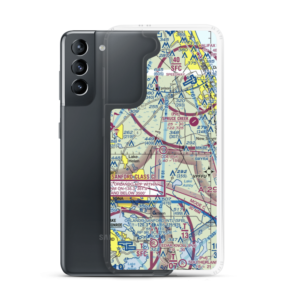 Samsula / Coe Field (8FA4) VFR Sectional Samsung Case Samsung Galaxy S21 model shown