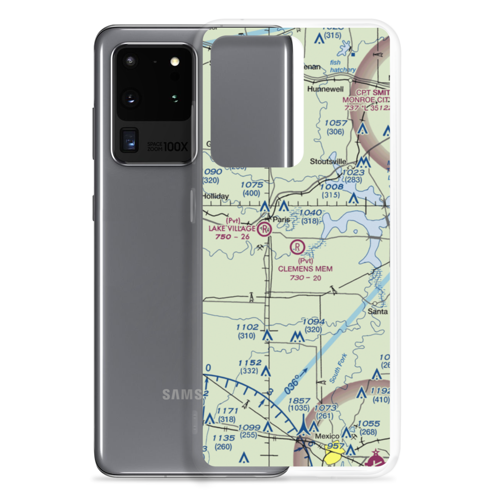 Samuel L. Clemens Memorial Airport (MU00) VFR Sectional Samsung Case Samsung Galaxy S20 Ultra model shown