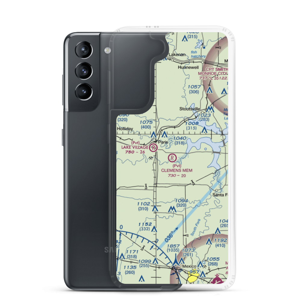 Samuel L. Clemens Memorial Airport (MU00) VFR Sectional Samsung Case Samsung Galaxy S21 model shown