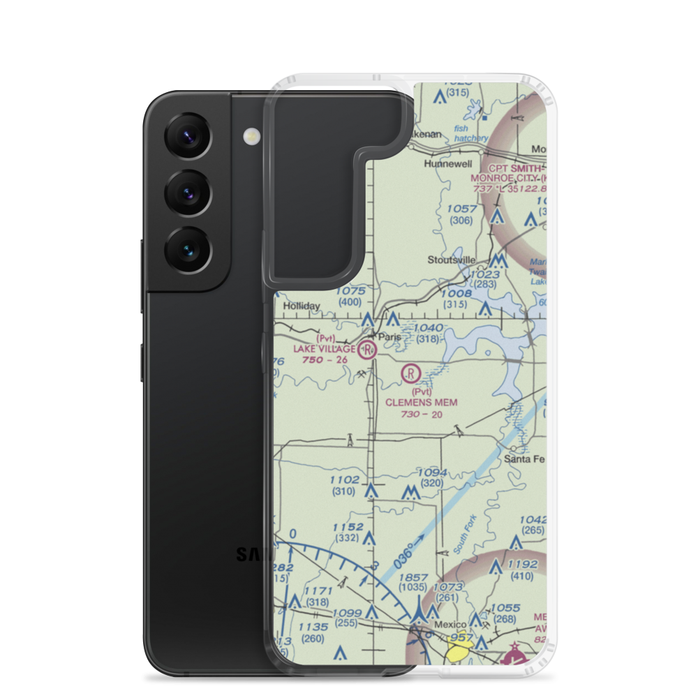 Samuel L. Clemens Memorial Airport (MU00) VFR Sectional Samsung Case Samsung Galaxy S22 model shown