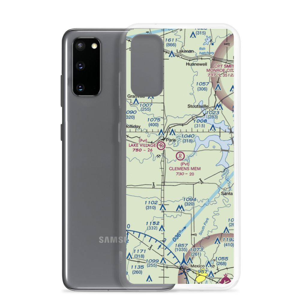 Samuel L. Clemens Memorial Airport (MU00) VFR Sectional Samsung Case Samsung Galaxy S20 model shown