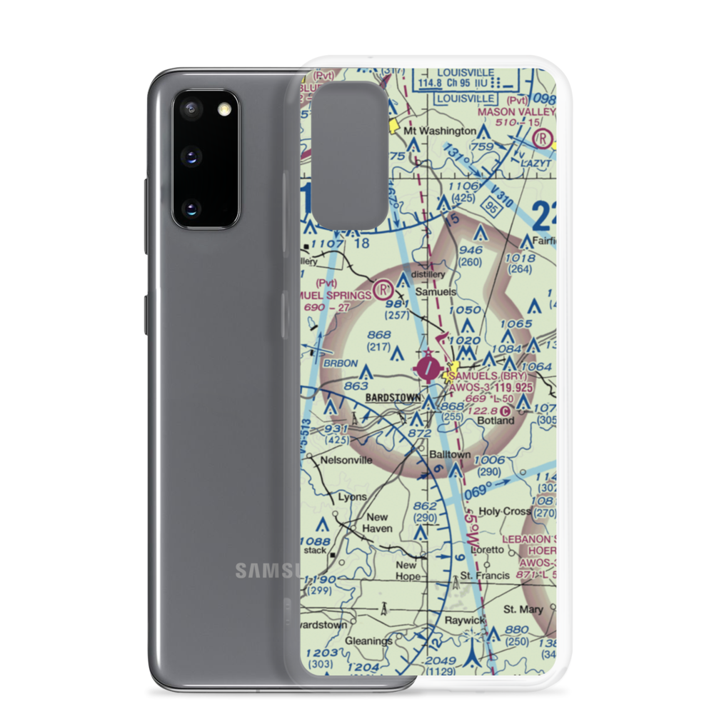 Samuels Field (BRY) VFR Sectional Samsung Case Samsung Galaxy S20 model shown