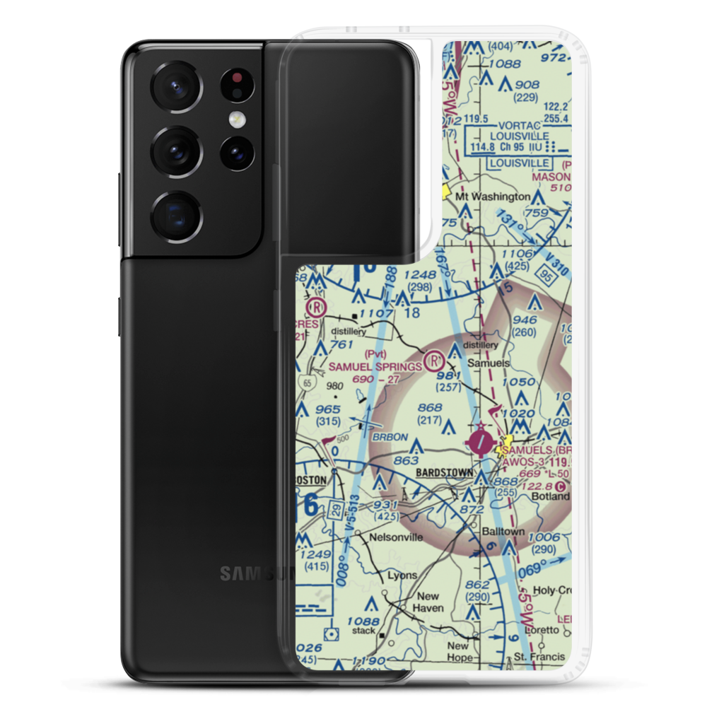 Samuels Springs Airport (59KY) VFR Sectional Samsung Case Samsung Galaxy S21 Ultra model shown