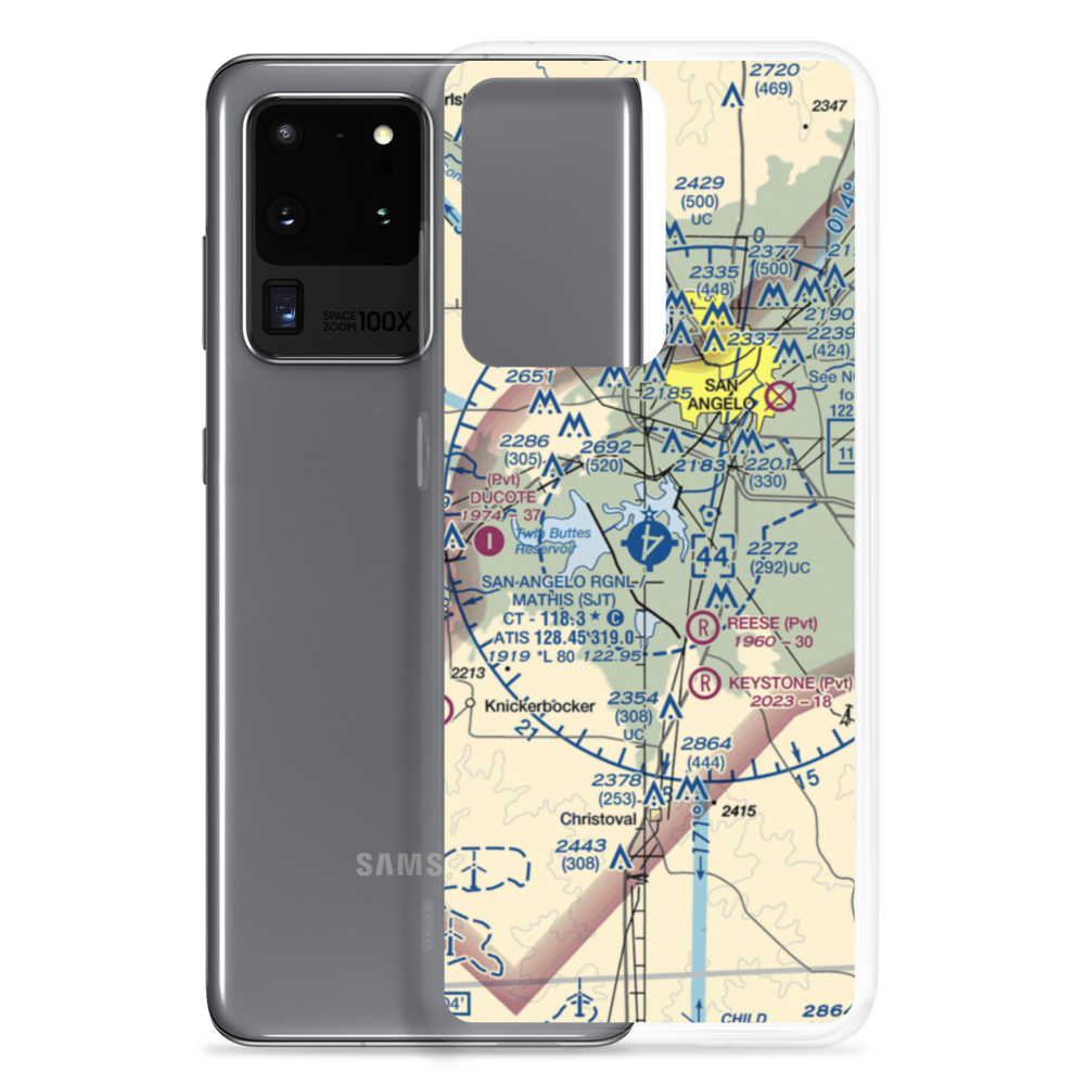San Angelo Regional Mathis Field (SJT) VFR Sectional Samsung Case Samsung Galaxy S20 Ultra model shown