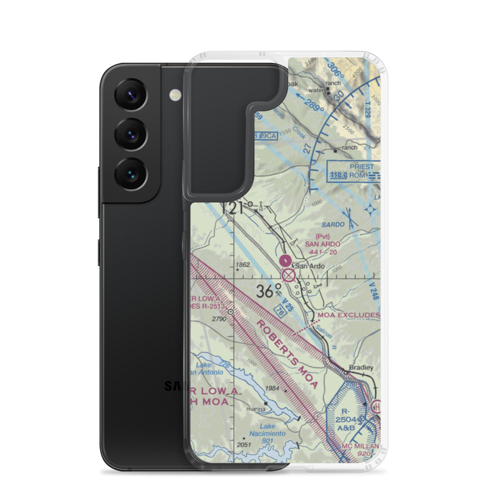 San Ardo Field (CA88) VFR Sectional Samsung Case Samsung Galaxy S22 model shown