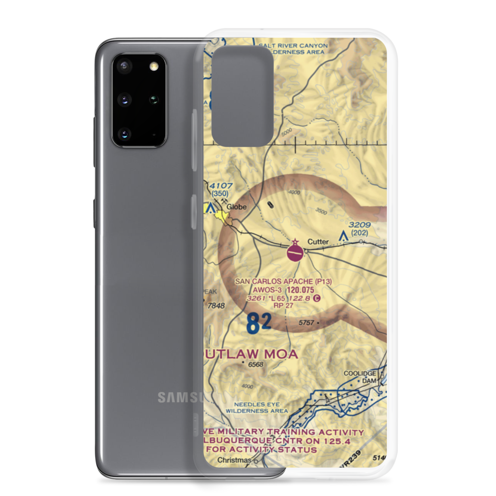 San Carlos Apache Airport (P13) VFR Sectional Samsung Case Samsung Galaxy S20 Plus model shown