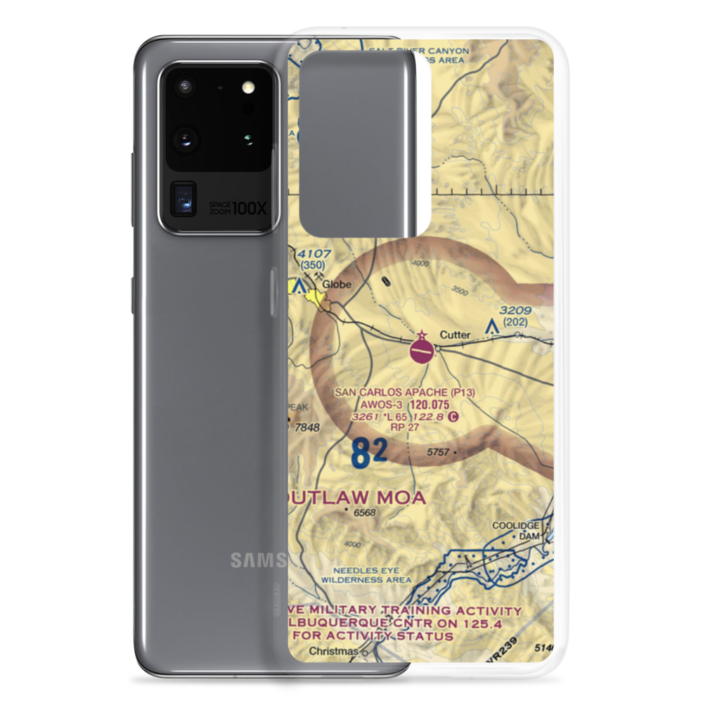 San Carlos Apache Airport (P13) VFR Sectional Samsung Case Samsung Galaxy S20 Ultra model shown