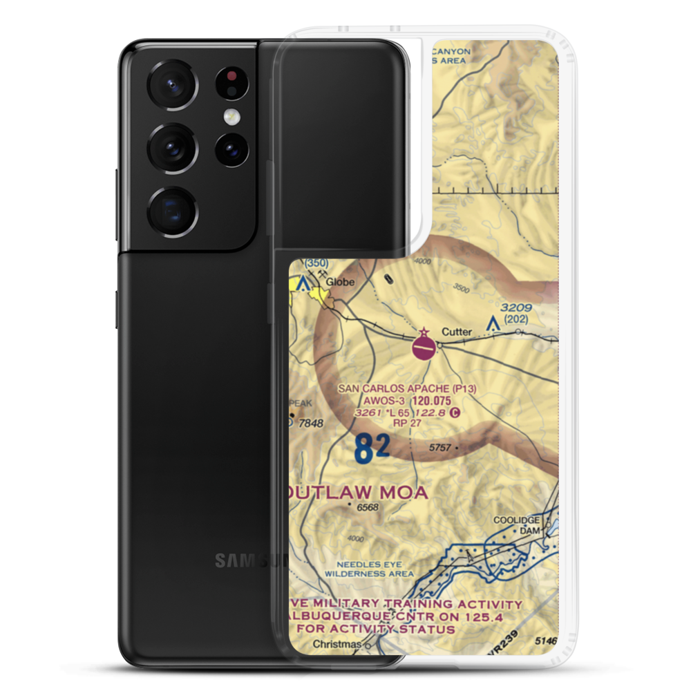 San Carlos Apache Airport (P13) VFR Sectional Samsung Case Samsung Galaxy S21 Ultra model shown