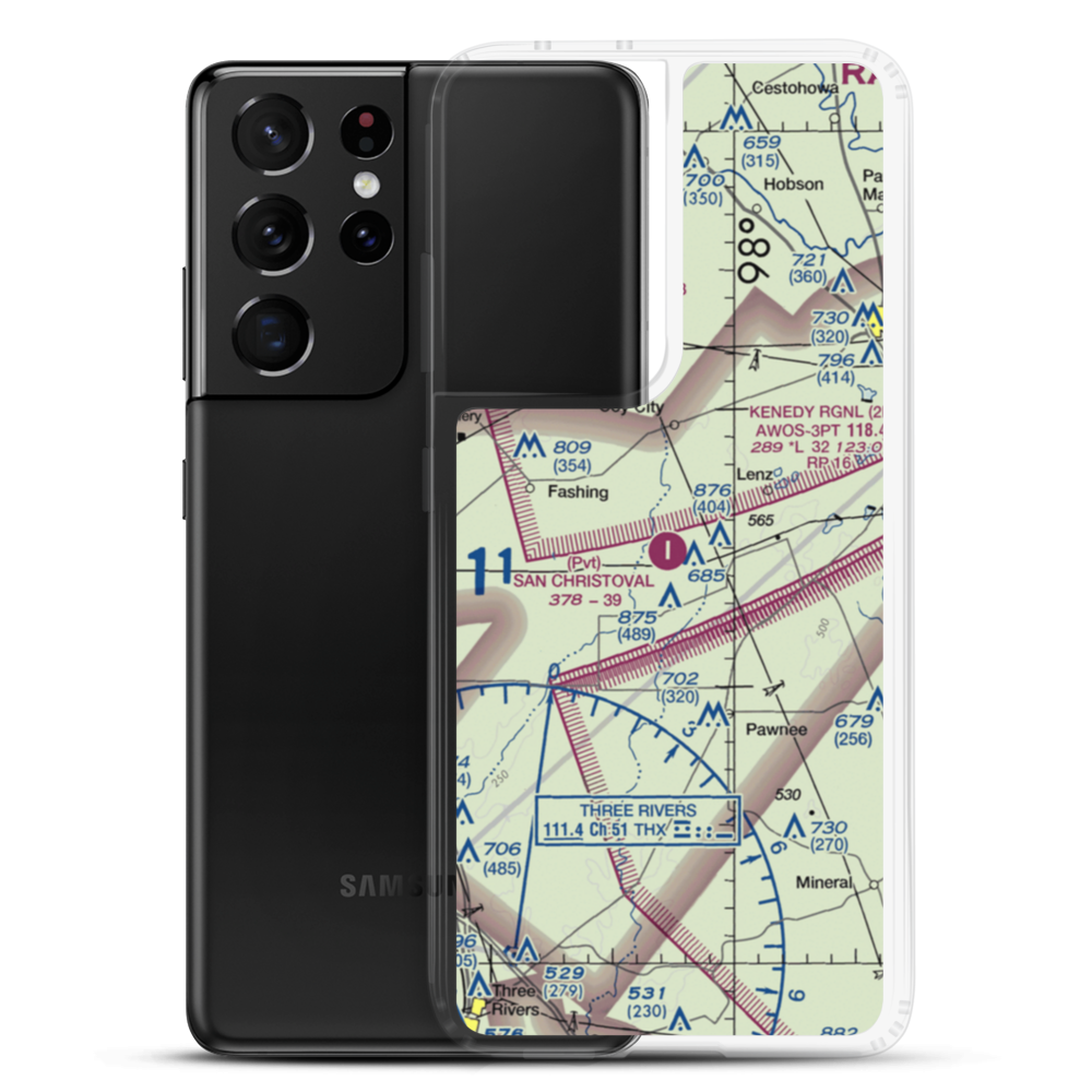 San Christoval Ranch Airport (XS71) VFR Sectional Samsung Case Samsung Galaxy S21 Ultra model shown