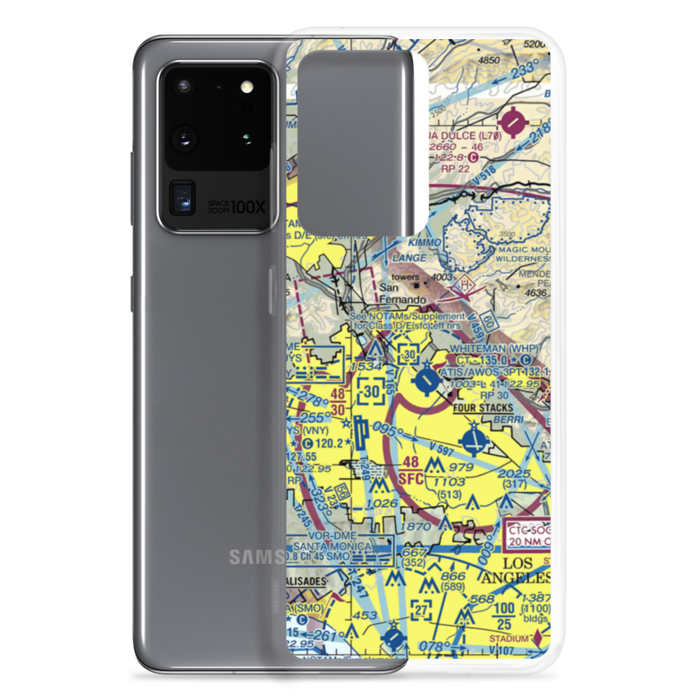 San Fernando Airport (SFR) VFR Sectional Samsung Case Samsung Galaxy S20 Ultra model shown