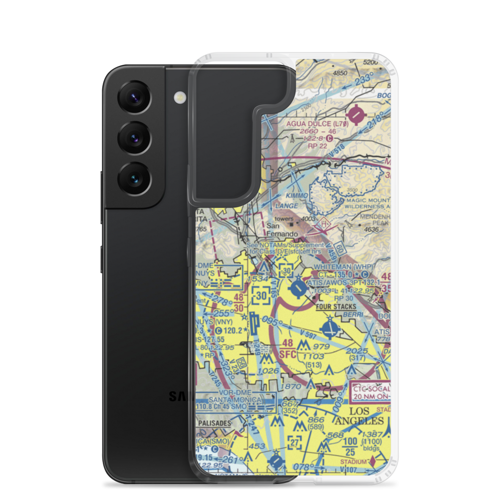 San Fernando Airport (SFR) VFR Sectional Samsung Case Samsung Galaxy S22 model shown
