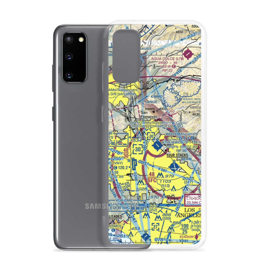 San Fernando Airport (SFR) VFR Sectional Samsung Case Samsung Galaxy S20 model shown