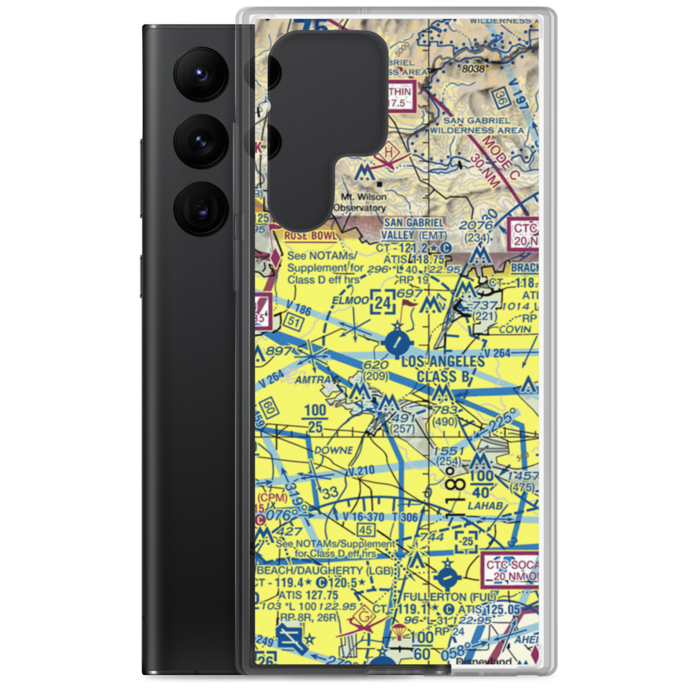 San Gabriel Valley Airport (EMT) VFR Sectional Samsung Case Samsung Galaxy S22 Ultra model shown