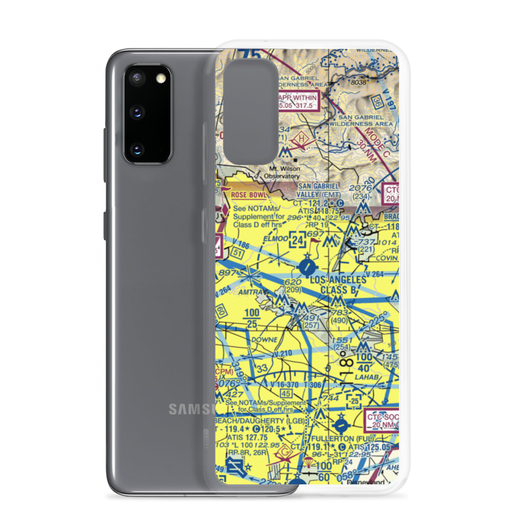 San Gabriel Valley Airport (EMT) VFR Sectional Samsung Case Samsung Galaxy S20 model shown
