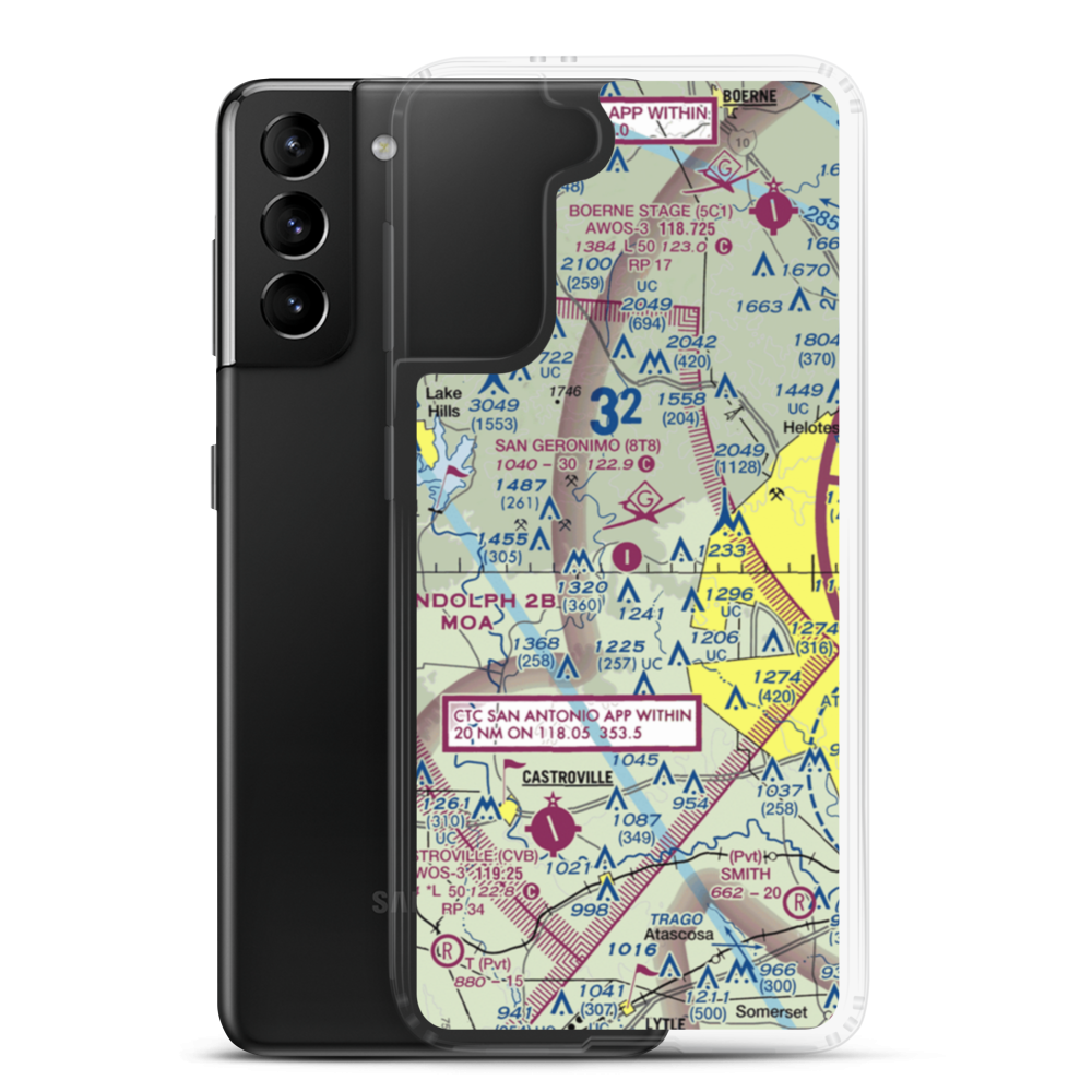 San Geronimo Airpark (8T8) VFR Sectional Samsung Case Samsung Galaxy S21 Plus model shown