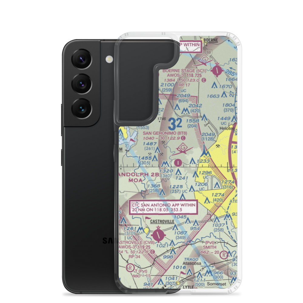 San Geronimo Airpark (8T8) VFR Sectional Samsung Case Samsung Galaxy S22 model shown