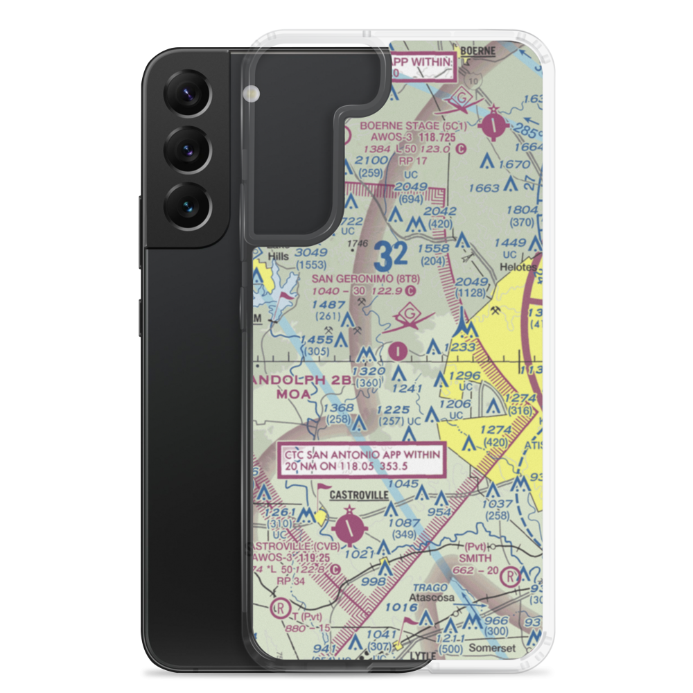 San Geronimo Airpark (8T8) VFR Sectional Samsung Case Samsung Galaxy S22 Plus model shown