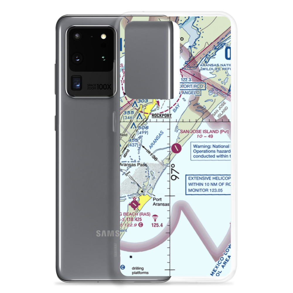 San Jose Island Airport (XS67) VFR Sectional Samsung Case Samsung Galaxy S20 Ultra model shown