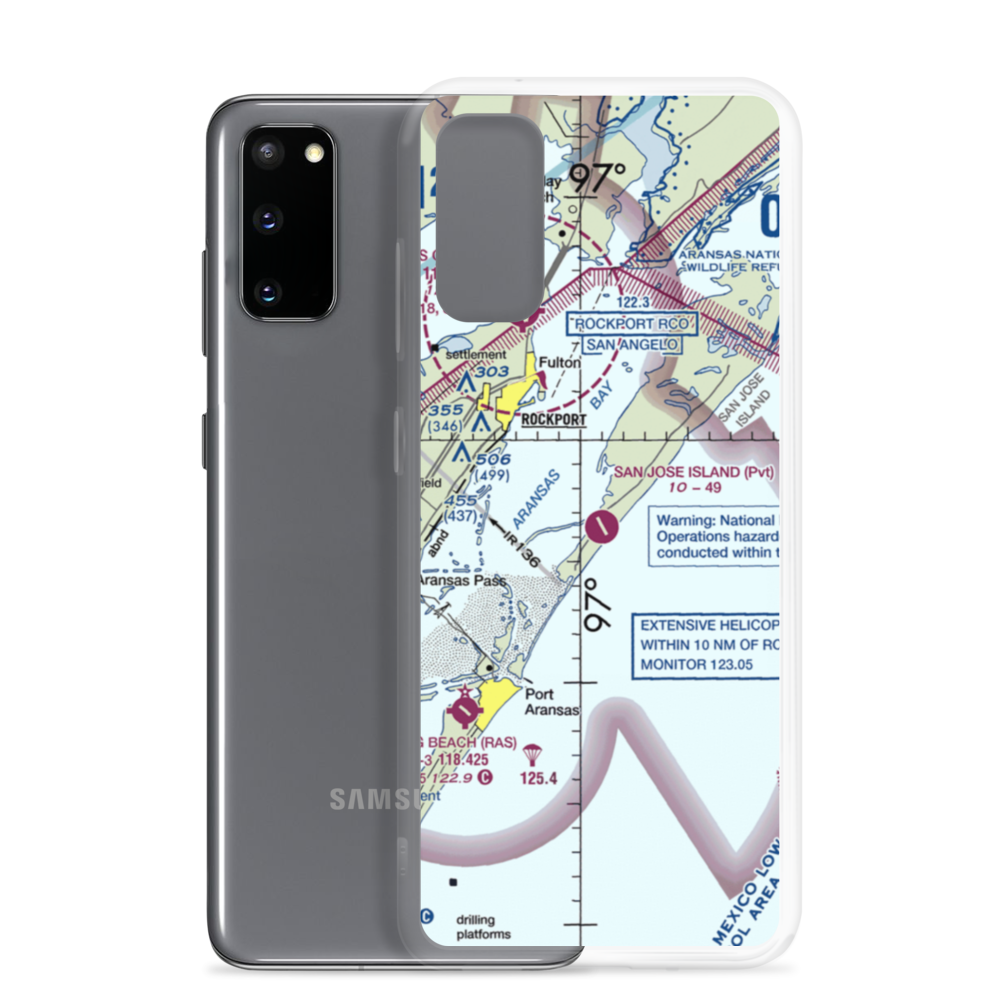 San Jose Island Airport (XS67) VFR Sectional Samsung Case Samsung Galaxy S20 model shown