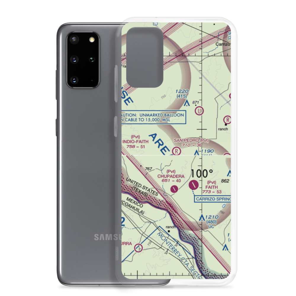 San Pedro Ranch Airport (97TX) VFR Sectional Samsung Case Samsung Galaxy S20 Plus model shown