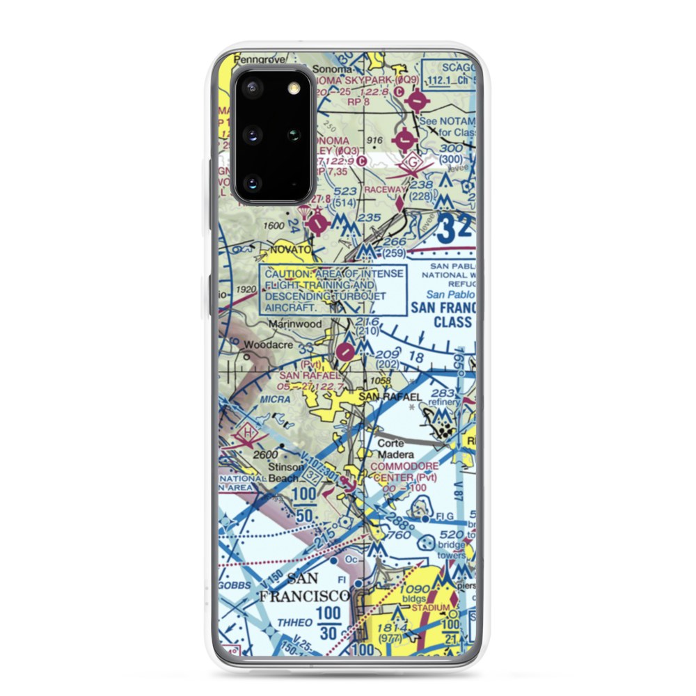 San Rafael Airport (CA35) VFR Sectional Samsung Case Samsung Galaxy S20 Plus model shown