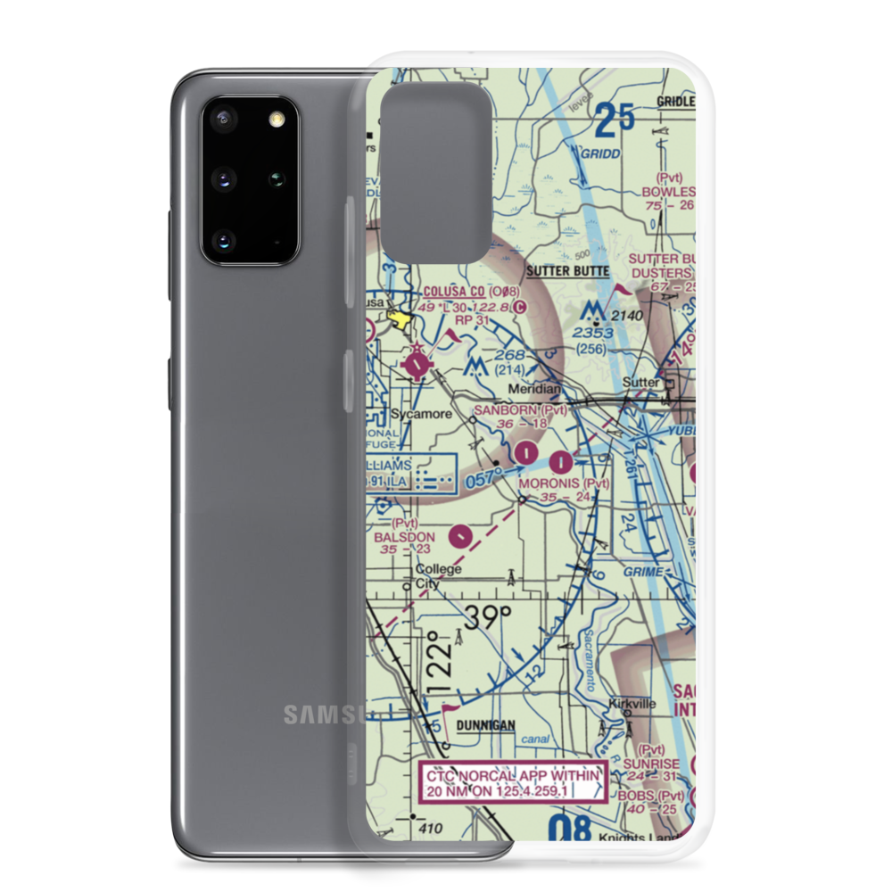 Sanborn Airport (38CN) VFR Sectional Samsung Case Samsung Galaxy S20 Plus model shown