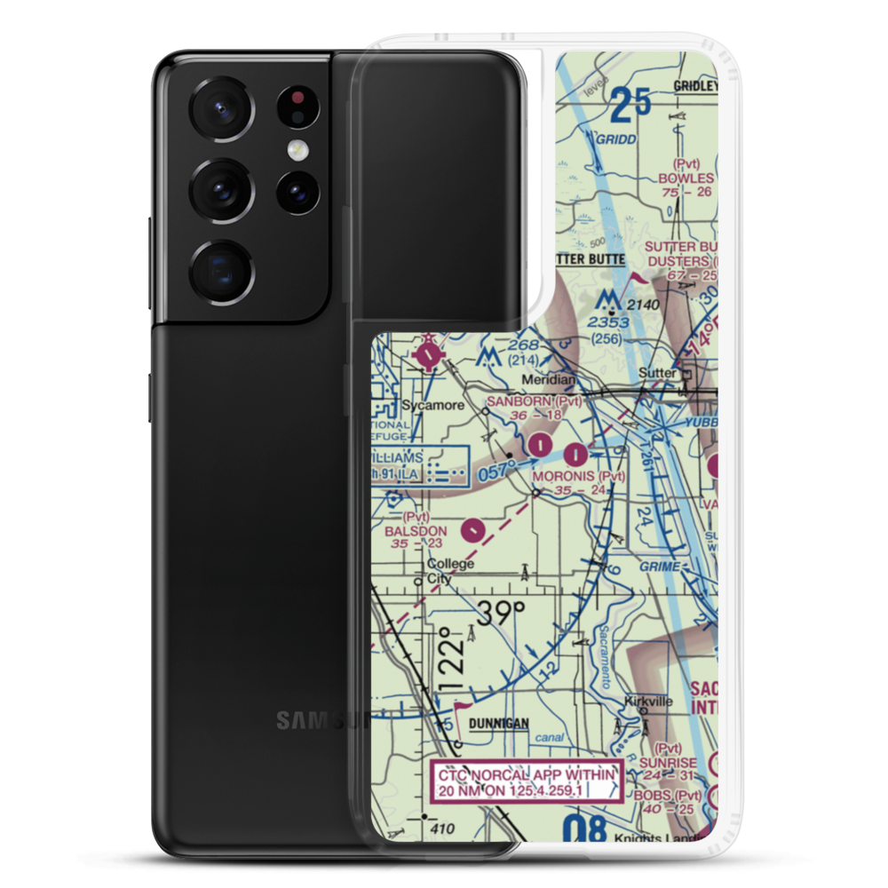 Sanborn Airport (38CN) VFR Sectional Samsung Case Samsung Galaxy S21 Ultra model shown