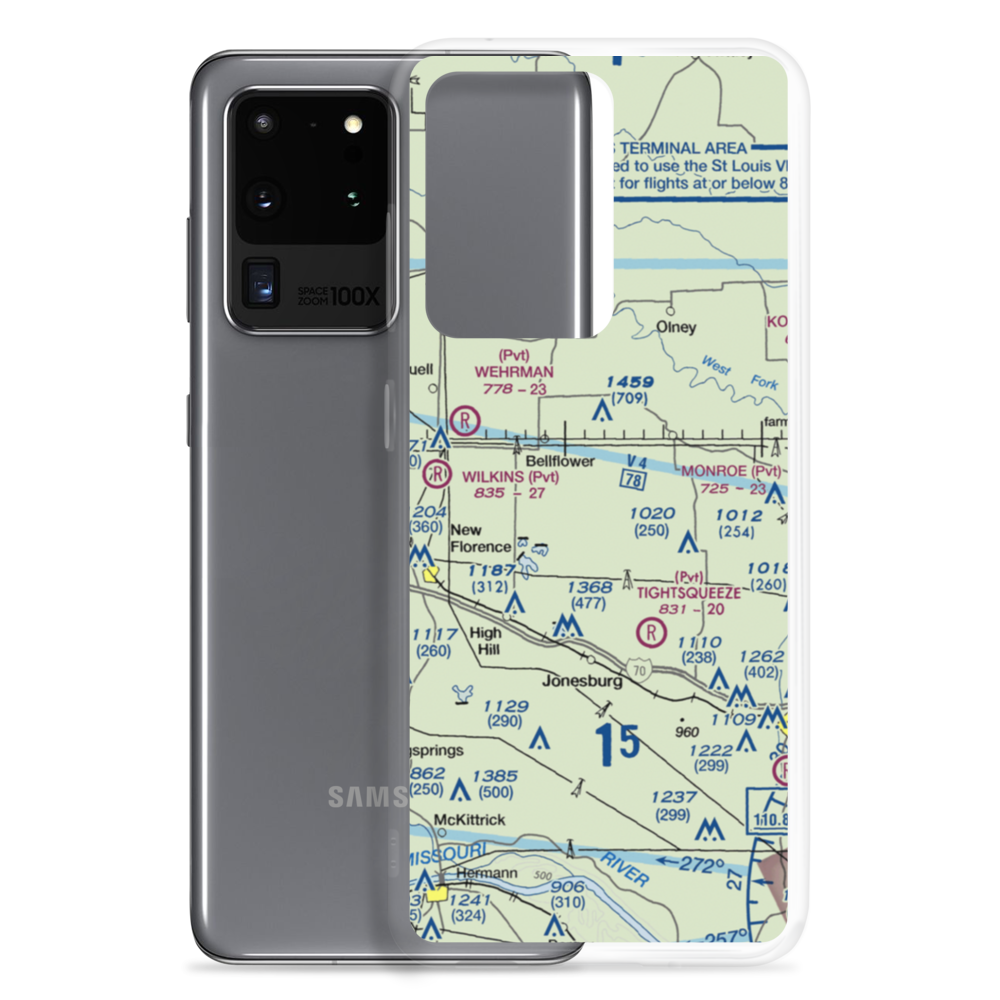 Sanctuary Airport (MO86) VFR Sectional Samsung Case Samsung Galaxy S20 Ultra model shown
