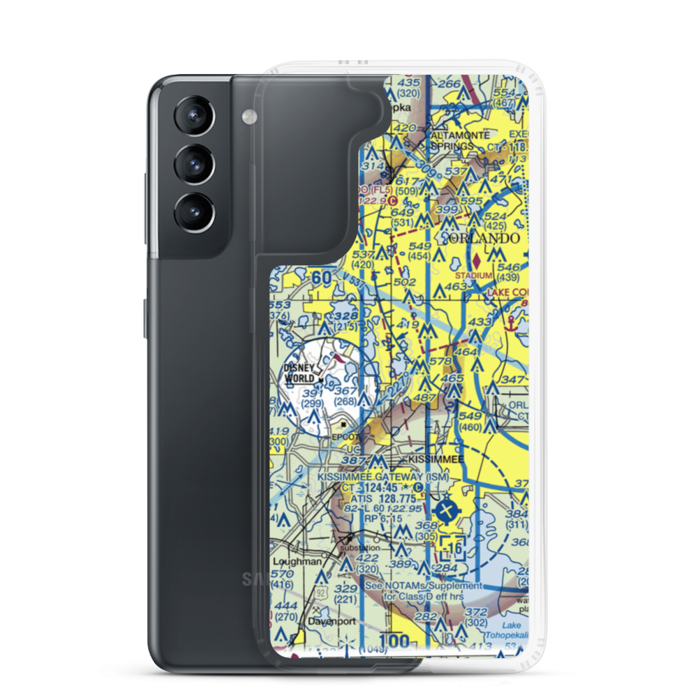 Sand Lake Seaplane Base (98FL) VFR Sectional Samsung Case Samsung Galaxy S21 model shown