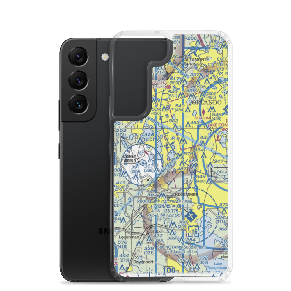 Sand Lake Seaplane Base (98FL) VFR Sectional Samsung Case Samsung Galaxy S22 model shown