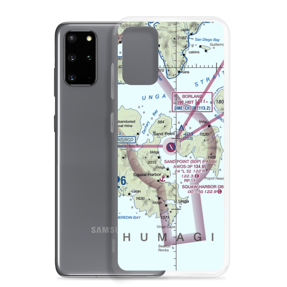 Sand Point Airport (SDP) VFR Sectional Samsung Case Samsung Galaxy S20 Plus model shown