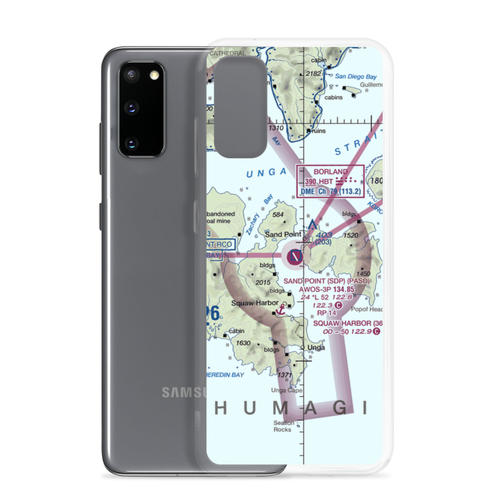 Sand Point Airport (SDP) VFR Sectional Samsung Case Samsung Galaxy S20 model shown