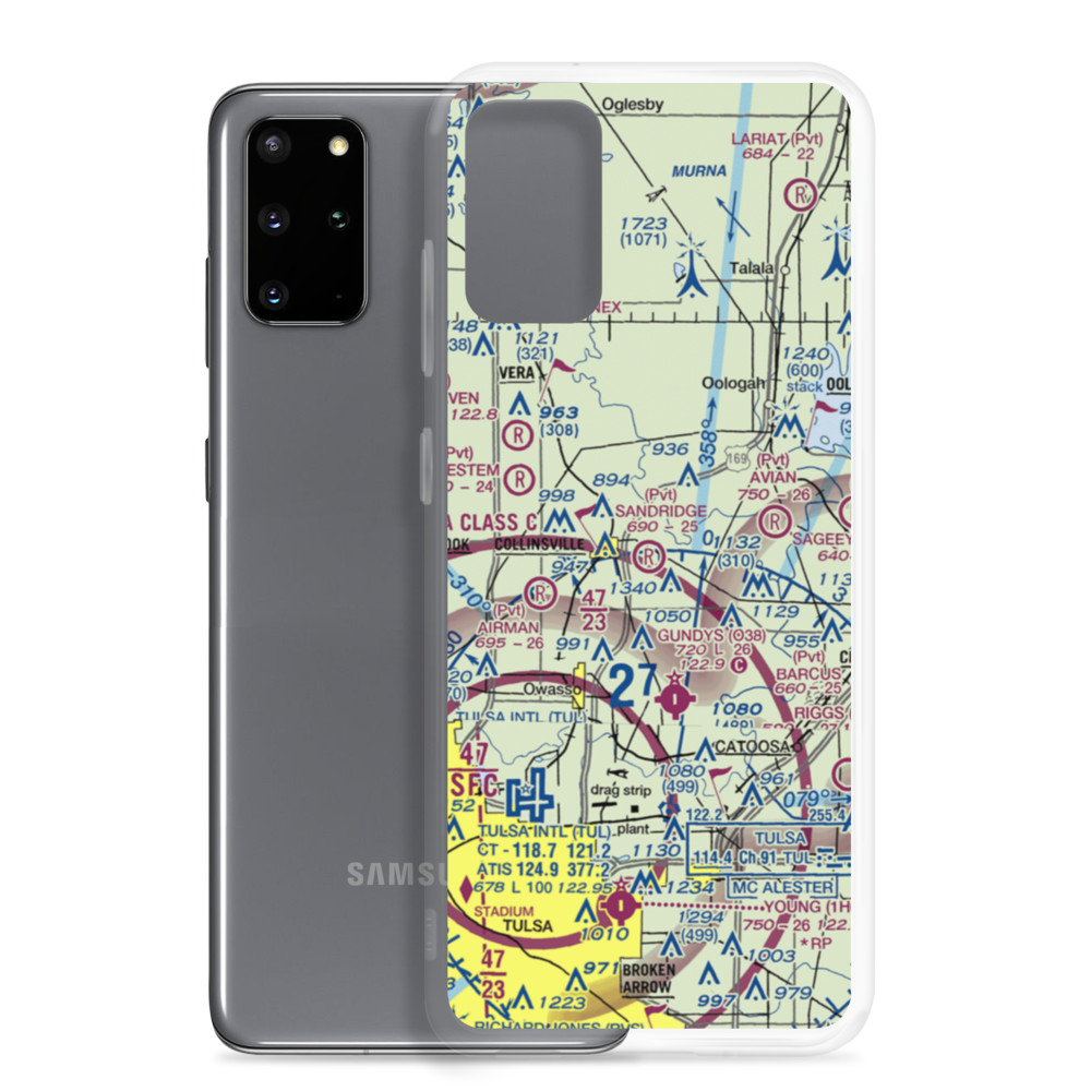 Sand Ridge Airpark Inc Airport (OK94) VFR Sectional Samsung Case Samsung Galaxy S20 Plus model shown