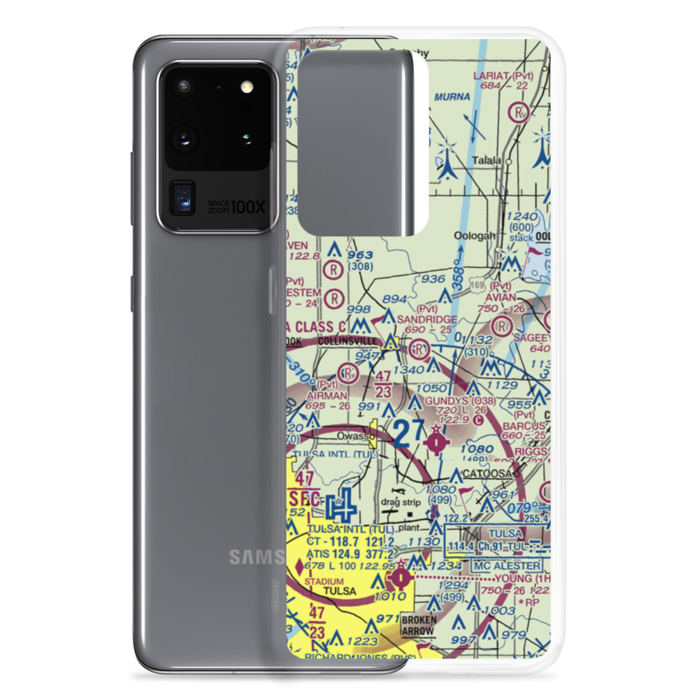 Sand Ridge Airpark Inc Airport (OK94) VFR Sectional Samsung Case Samsung Galaxy S20 Ultra model shown