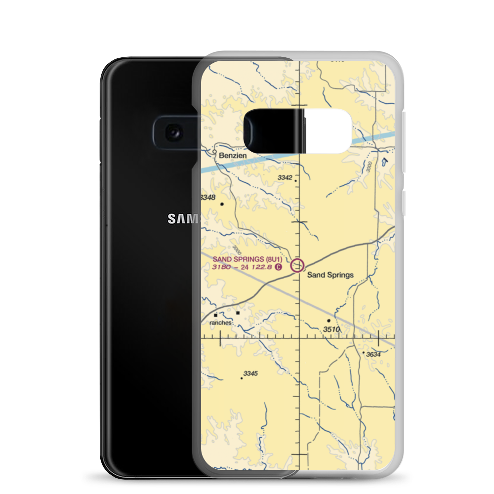 Sand Springs Strip (8U1) VFR Sectional Samsung Case Samsung Galaxy S10e model shown