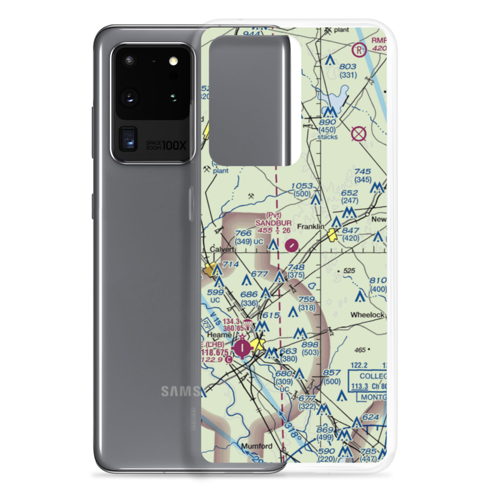 Sandbur Ranches Private Airport (TX75) VFR Sectional Samsung Case Samsung Galaxy S20 Ultra model shown