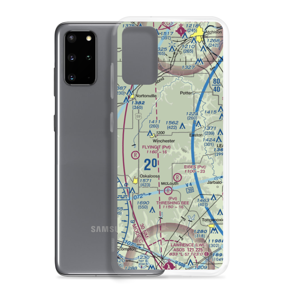 Sanders Airport (85KS) VFR Sectional Samsung Case Samsung Galaxy S20 Plus model shown
