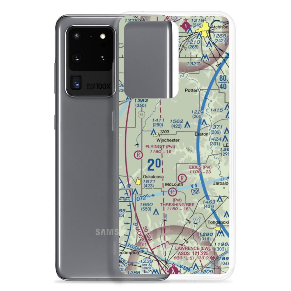 Sanders Airport (85KS) VFR Sectional Samsung Case Samsung Galaxy S20 Ultra model shown