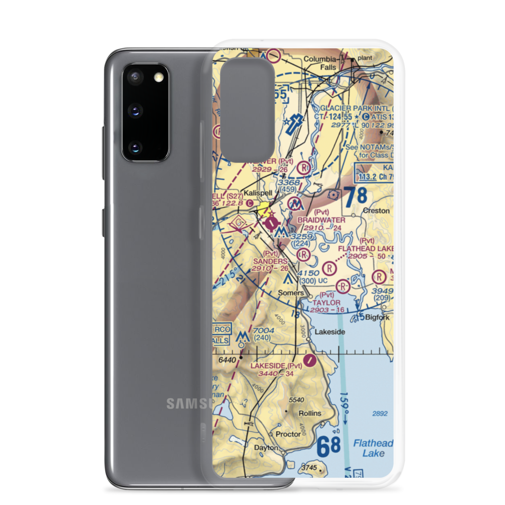 Sanders Airport (MT37) VFR Sectional Samsung Case Samsung Galaxy S20 model shown