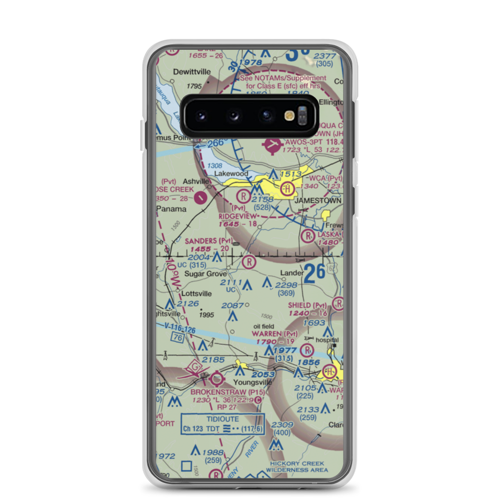 Sanders Personal Use Airport (70PN) VFR Sectional Samsung Case Samsung Galaxy S10 model shown
