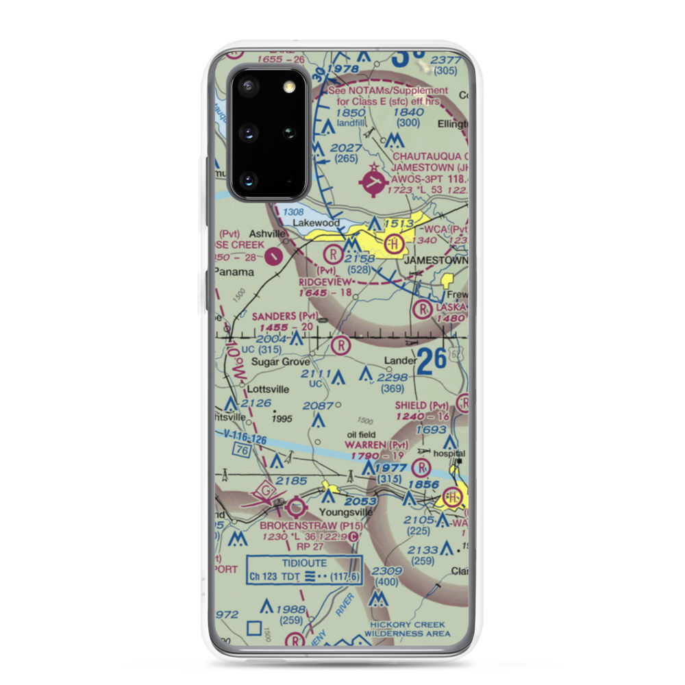 Sanders Personal Use Airport (70PN) VFR Sectional Samsung Case Samsung Galaxy S20 Plus model shown