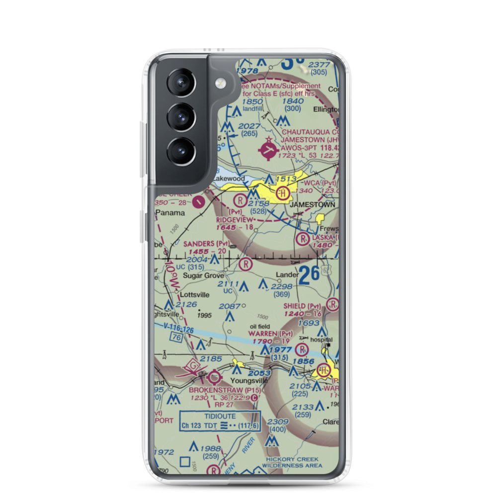 Sanders Personal Use Airport (70PN) VFR Sectional Samsung Case Samsung Galaxy S21 model shown