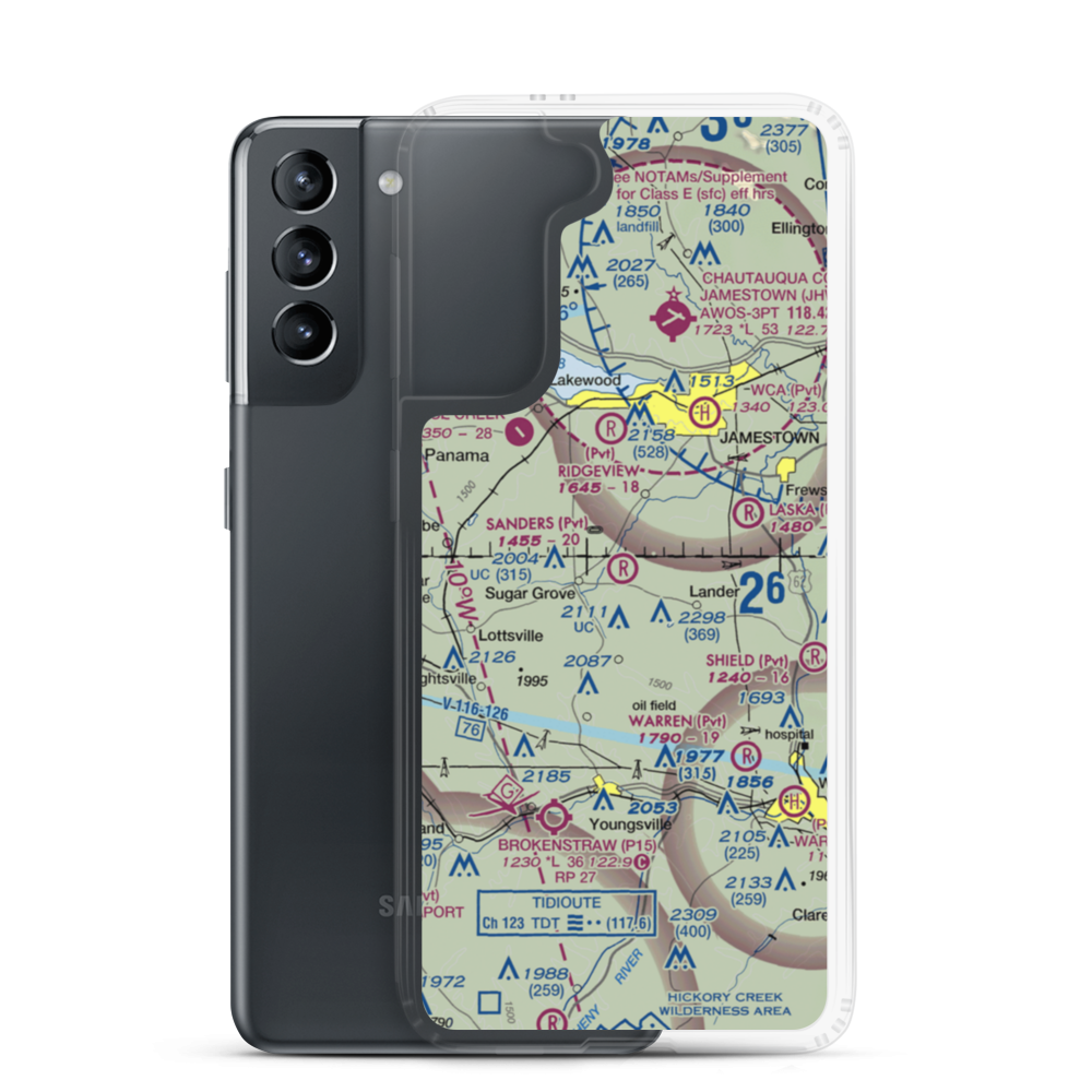 Sanders Personal Use Airport (70PN) VFR Sectional Samsung Case Samsung Galaxy S21 model shown