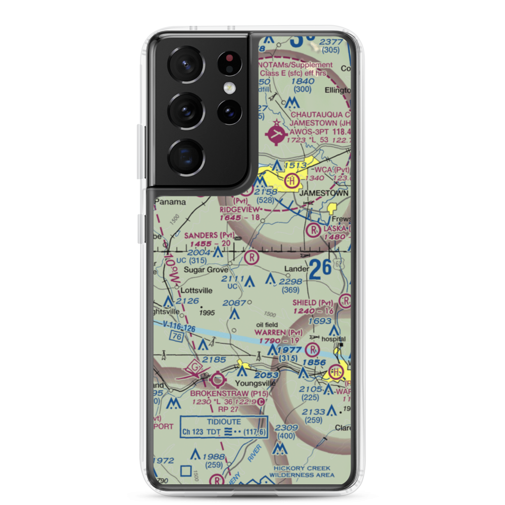 Sanders Personal Use Airport (70PN) VFR Sectional Samsung Case Samsung Galaxy S21 Ultra model shown