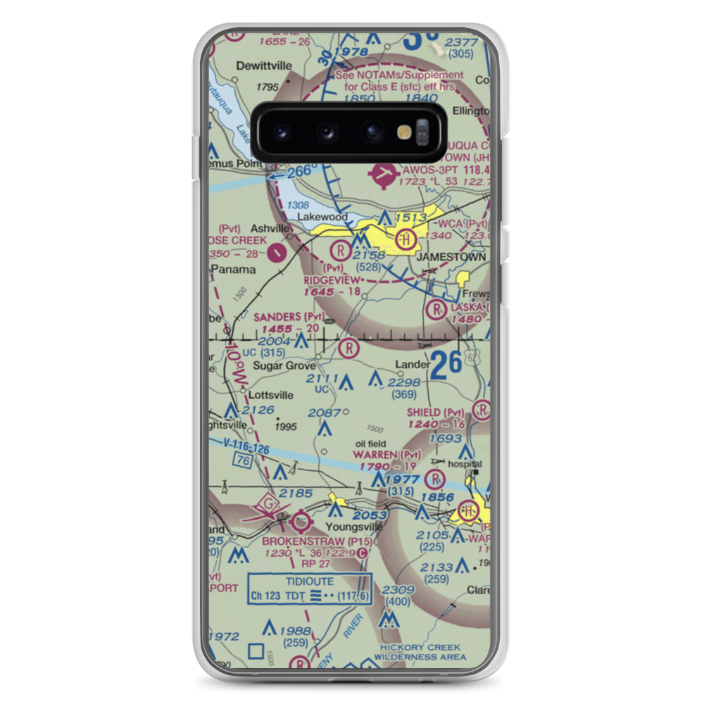 Sanders Personal Use Airport (70PN) VFR Sectional Samsung Case Samsung Galaxy S10+ model shown