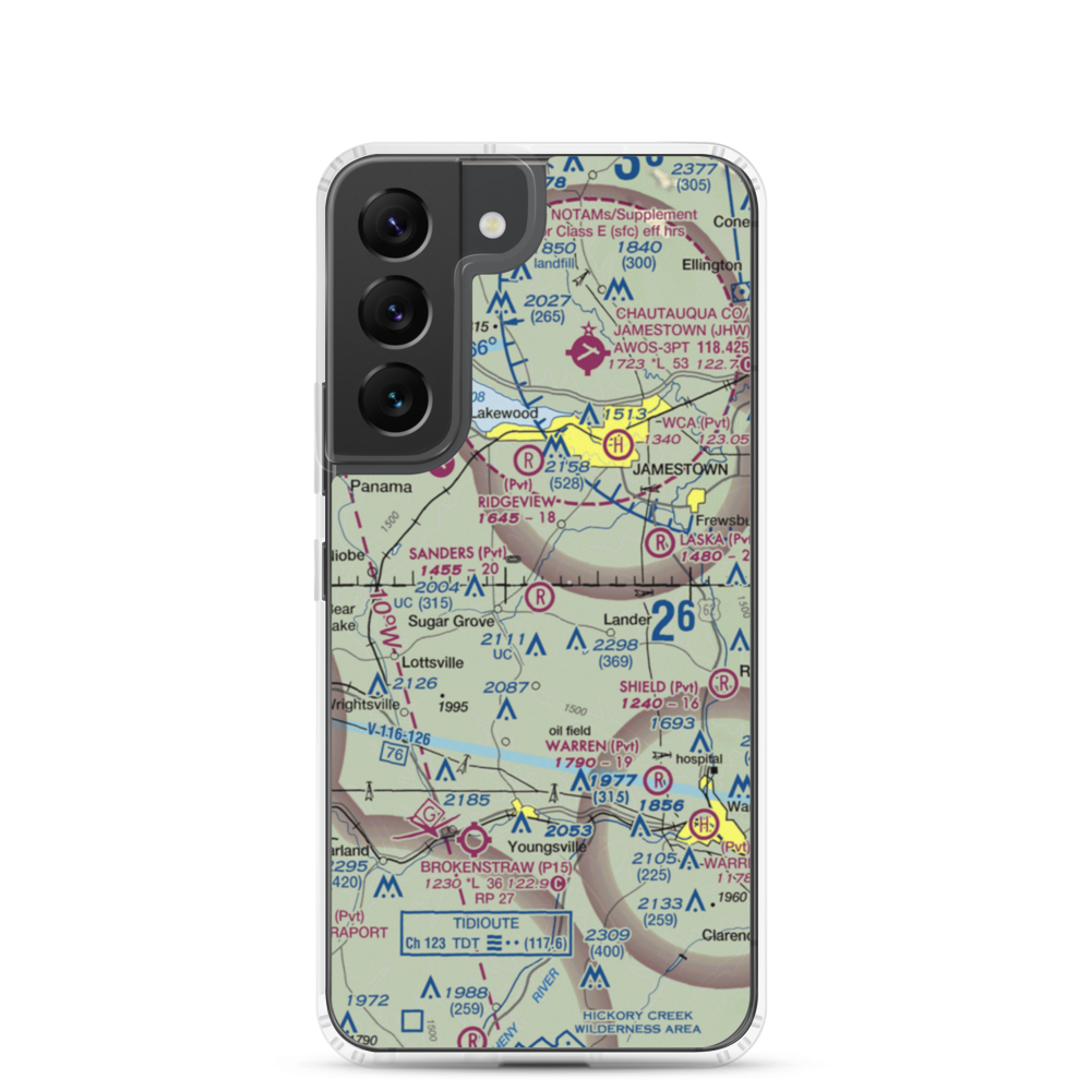 Sanders Personal Use Airport (70PN) VFR Sectional Samsung Case Samsung Galaxy S22 model shown