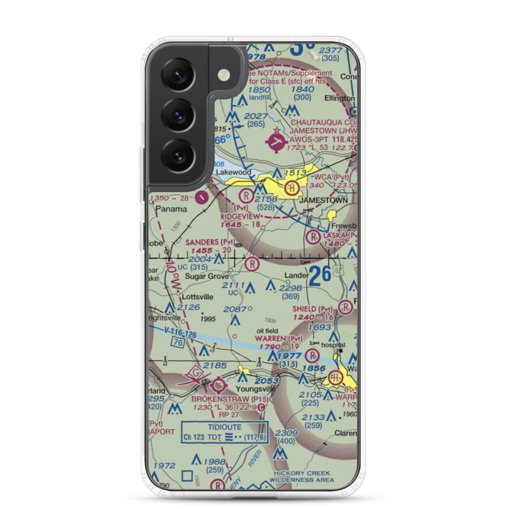 Sanders Personal Use Airport (70PN) VFR Sectional Samsung Case Samsung Galaxy S22 Plus model shown