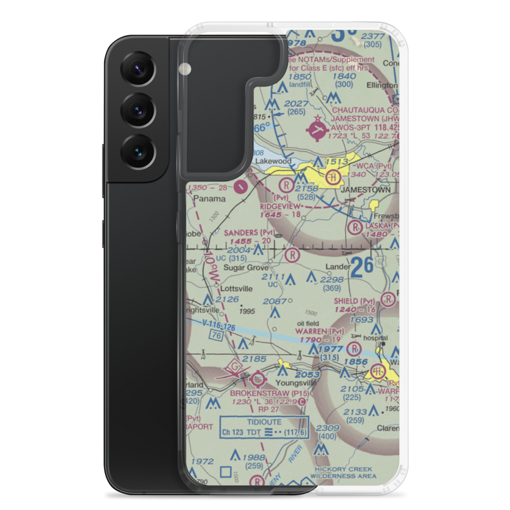 Sanders Personal Use Airport (70PN) VFR Sectional Samsung Case Samsung Galaxy S22 Plus model shown